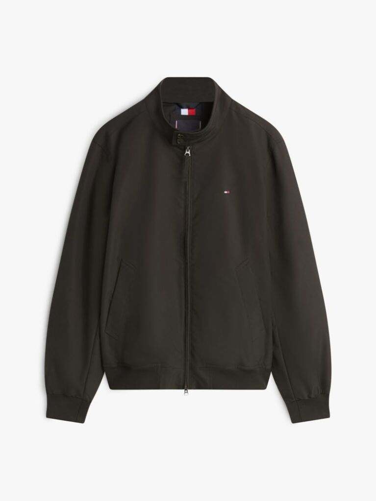 Black Relaxed Harrington Jacket  Men