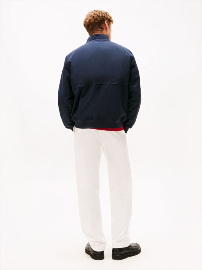 Blue Relaxed Harrington Jacket  Men