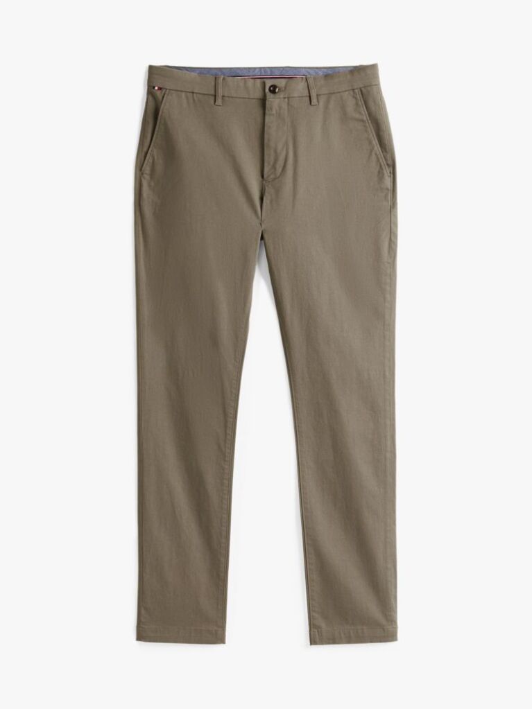 Γκρι Παντελόνι Chinos Με Κεντητή Σημαία Σε Slim Γραμμή  Άνδρες