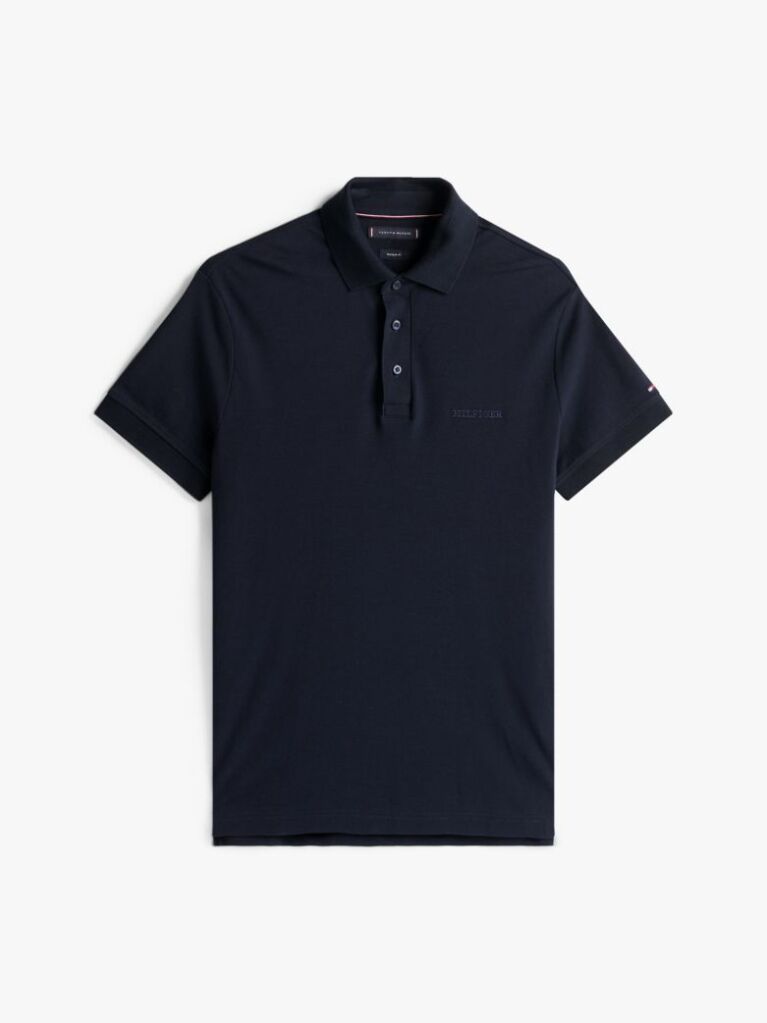 Μπλε Hilfiger Monotype Μπλούζα Πόλο Σε Κανονική Γραμμή  Άνδρες