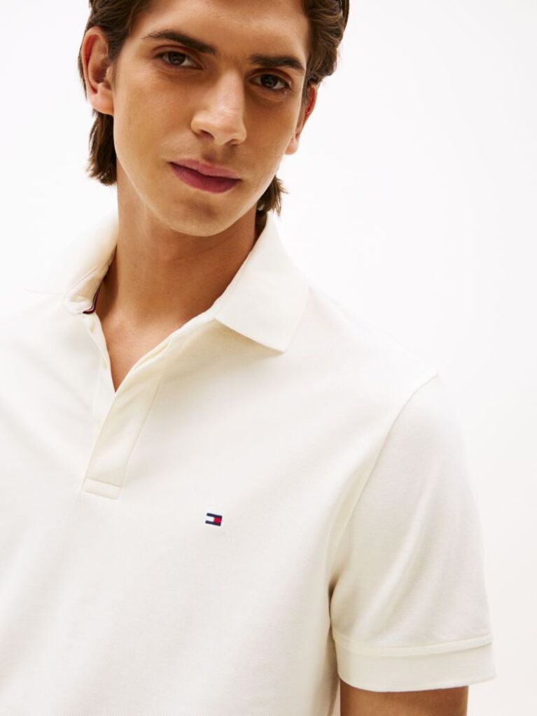 White Regular Fit Concealed Placket Polo Shirt  Men