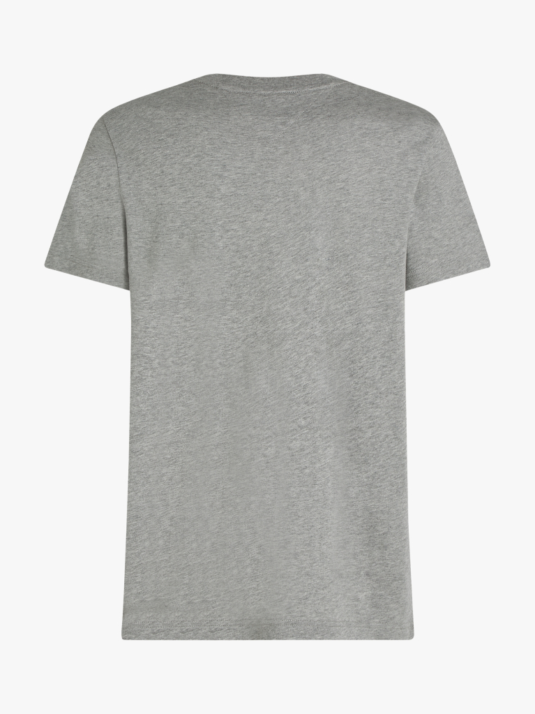 Γκρι T-Shirt Με Κεντητό Λογότυπο  Άνδρες