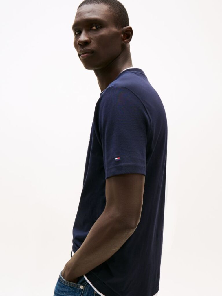 Blue Logo Crew Neck T-Shirt  Men