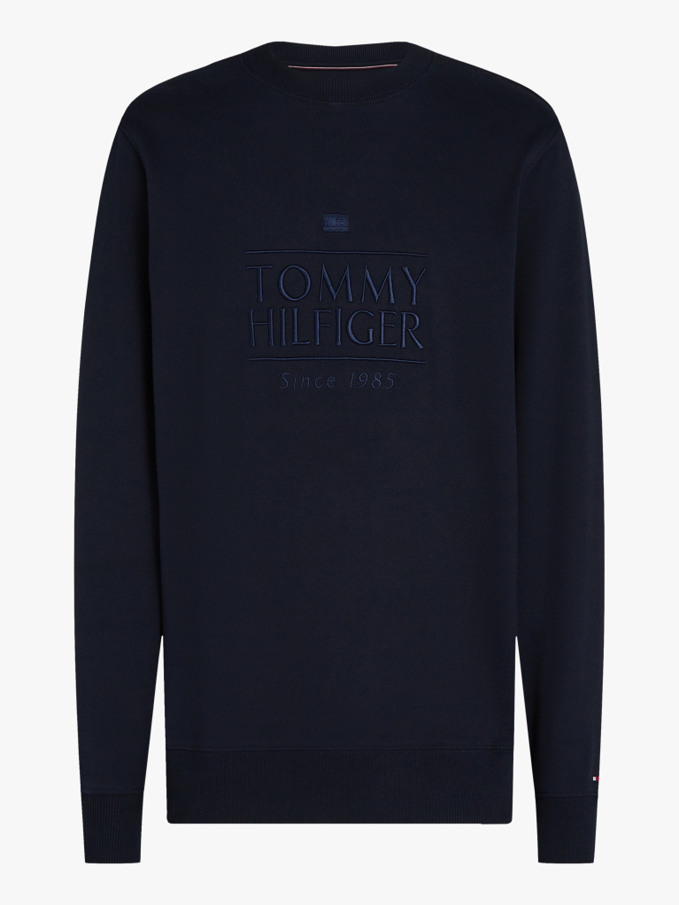 Blue Logo Embroidery Sweatshirt  Men