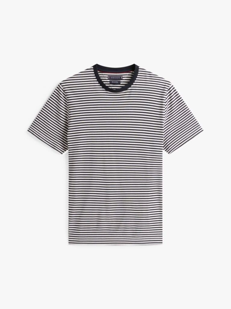 Multi Smart Casual Stripe T-Shirt  Men