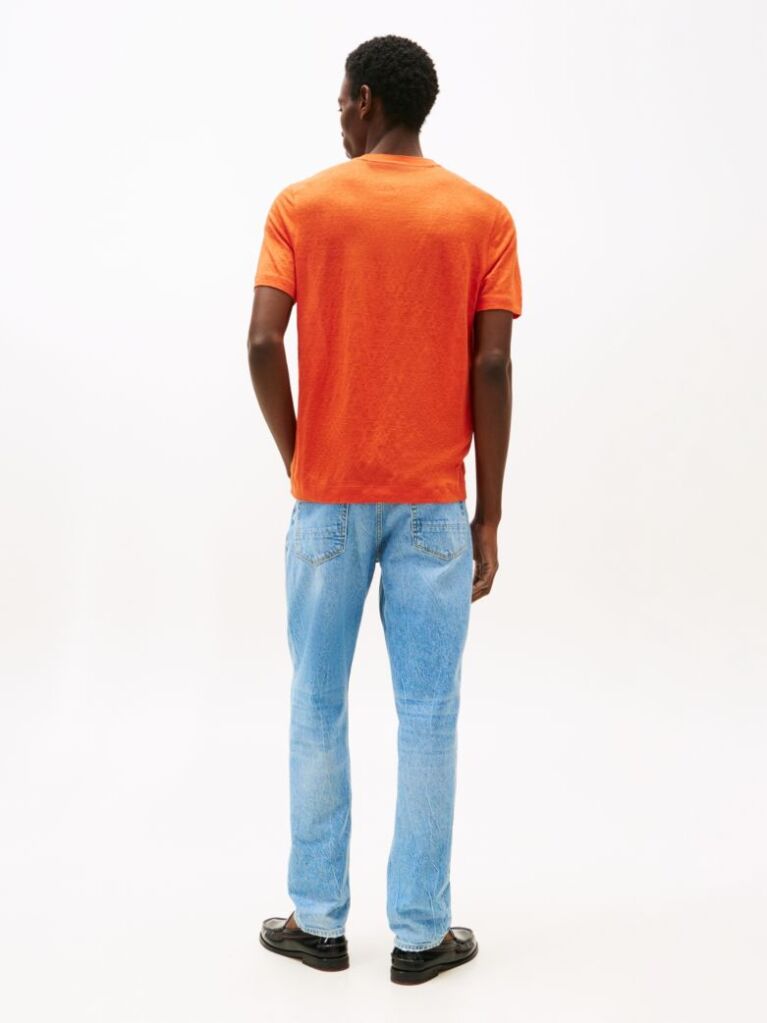 Orange Linen T-Shirt  Men