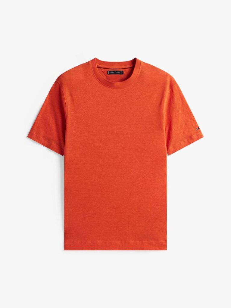 Orange Linen T-Shirt  Men