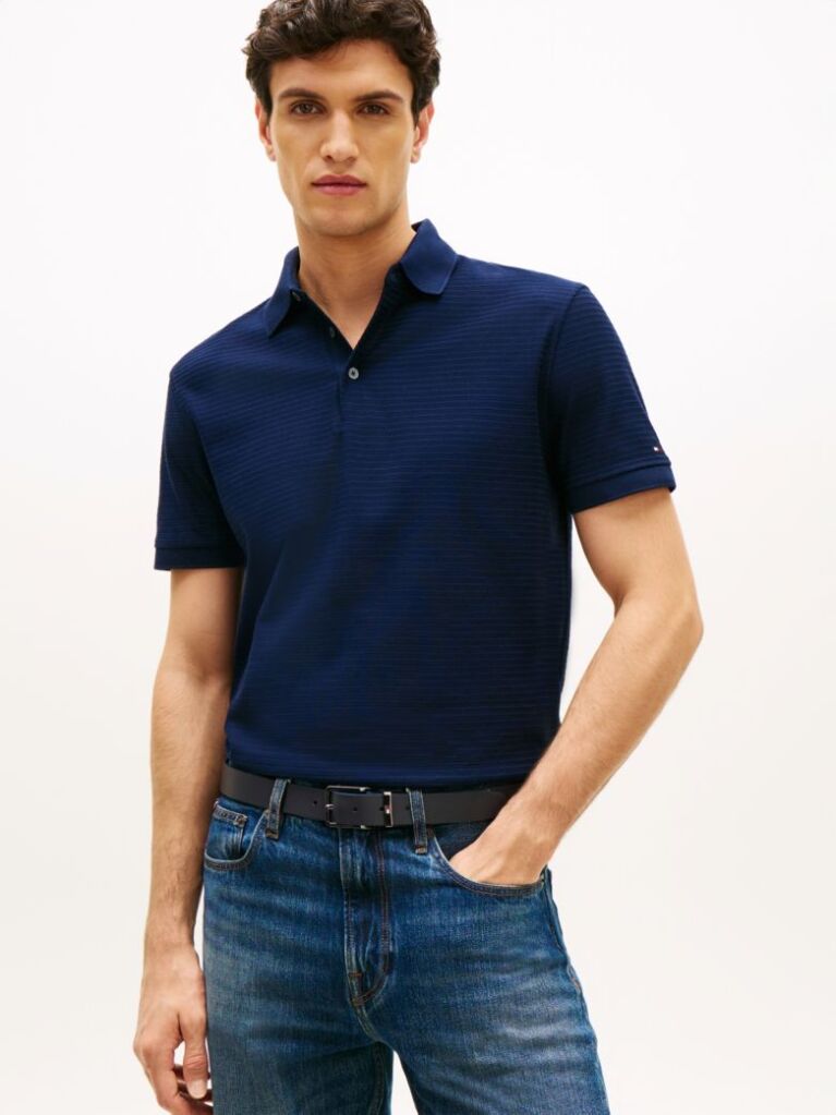 Μπλε Smart Casual Μπλούζα Πόλο Σε Κανονική Γραμμή  Άνδρες