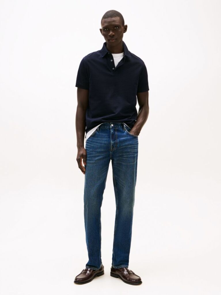 Blue Smart Casual Regular Fit Polo Shirt  Men
