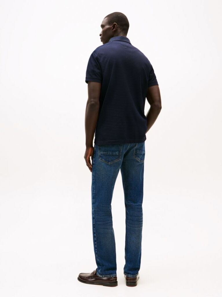 Blue Smart Casual Regular Fit Polo Shirt  Men