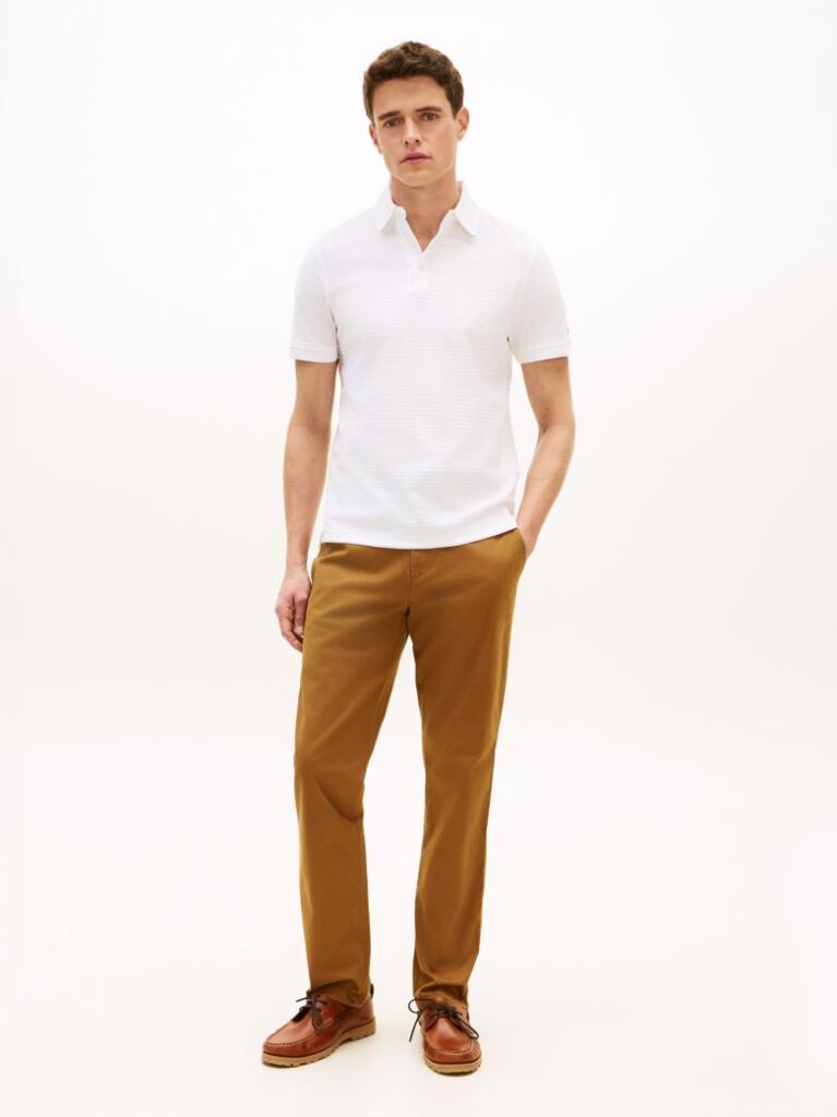 White Smart Casual Regular Fit Polo Shirt  Men