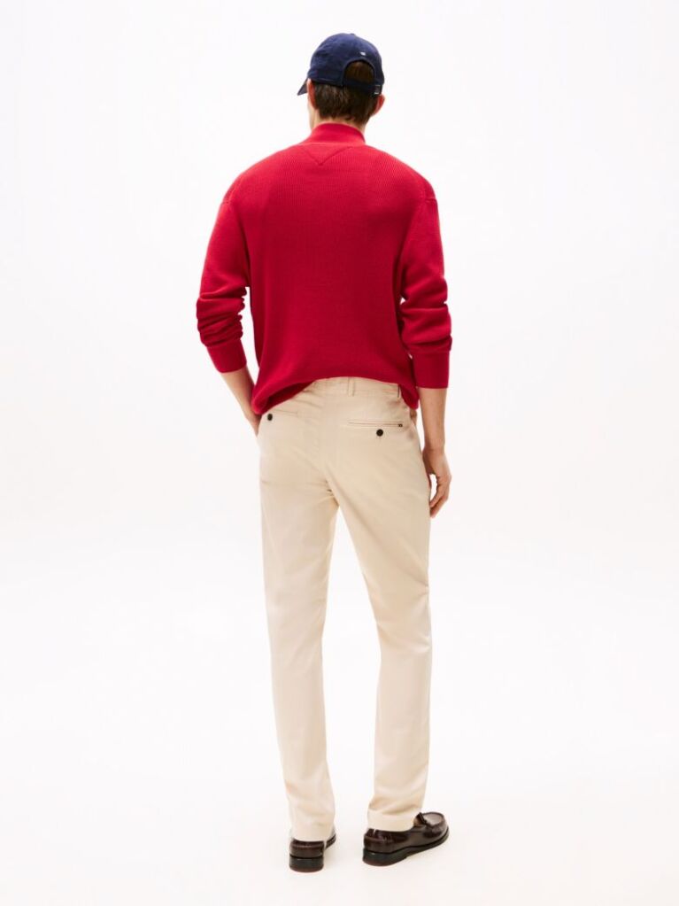 Beige Smart Casual Straight Leg Chinos  Men