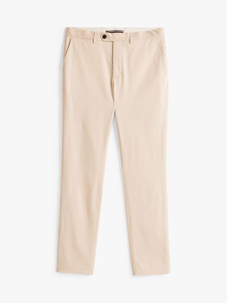 Beige Smart Casual Straight Leg Chinos  Men