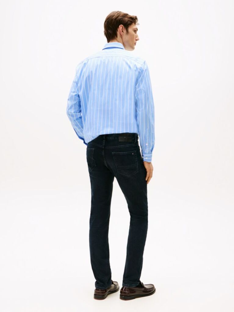 Blue Denton Straight Fit Jeans  Men