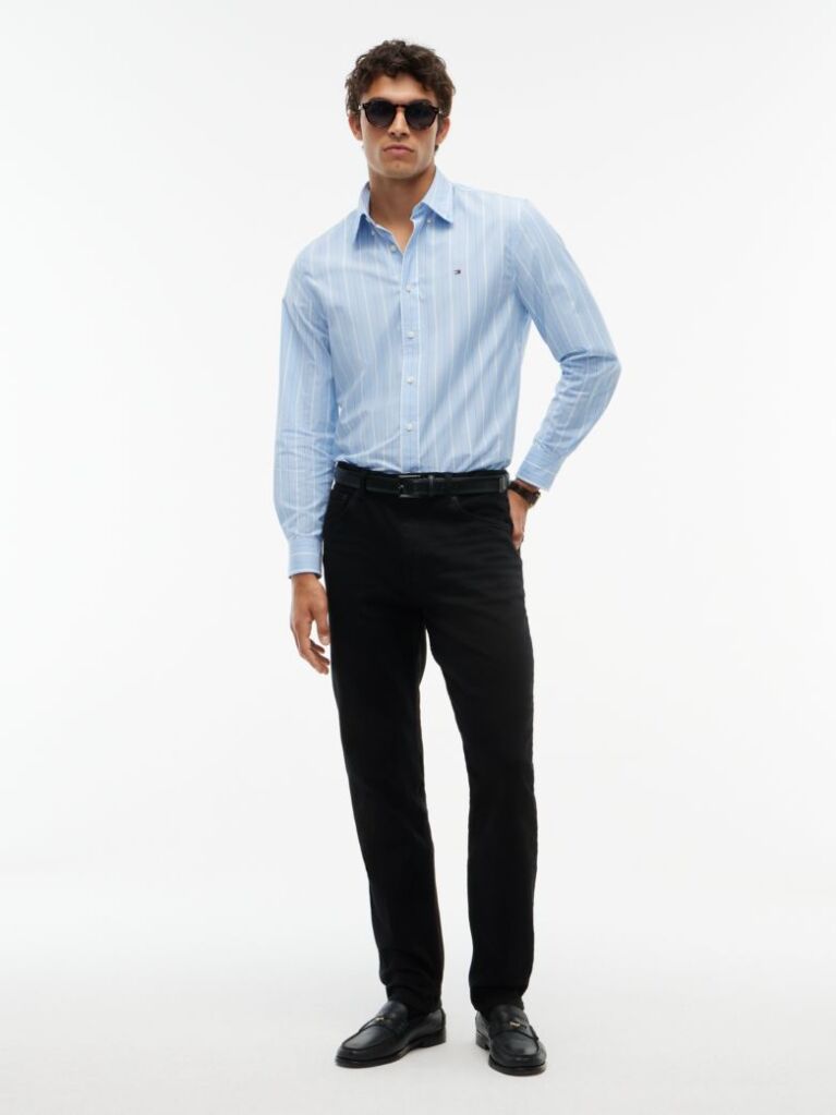 Black Harlem Regular Tapered Black Jeans  Men