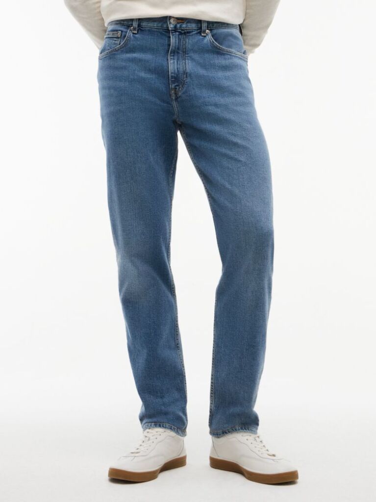 Blue Harlem Regular Tapered Faded Jeans  Men