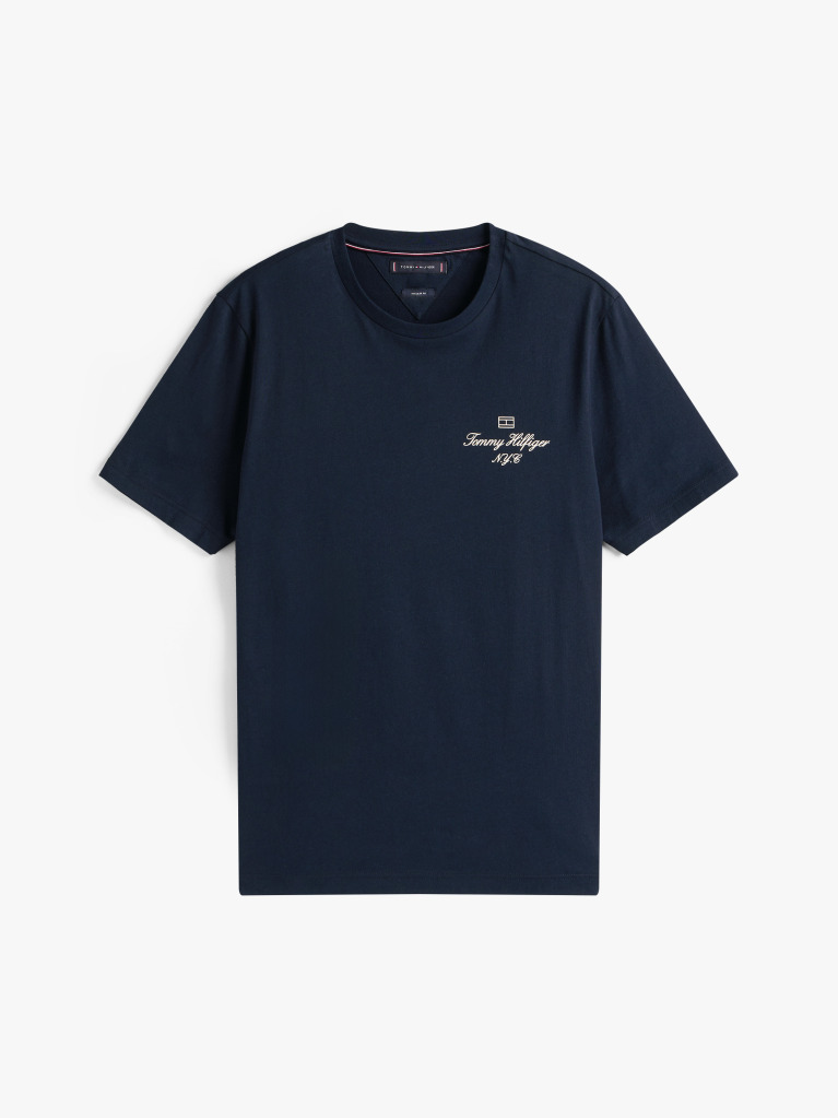 Blue Outline Flag NYC Logo T-Shirt  Men