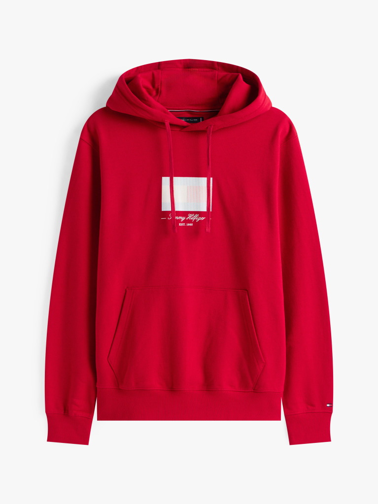Κόκκινο Hoodie Με Σημαιάκι  Άνδρες