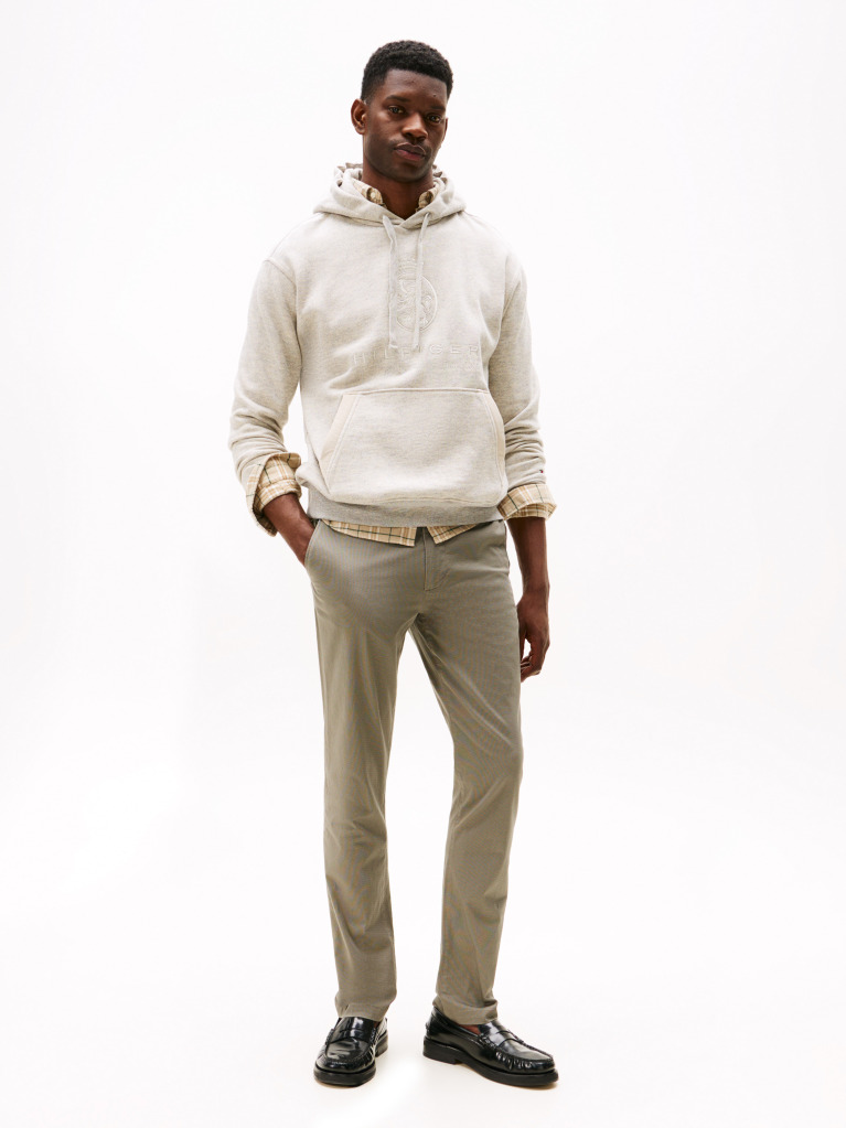 Γκρι Bleecker Chino Παντελόνι Με Micro Λογότυπο Σε Slim Γραμμή  Άνδρες