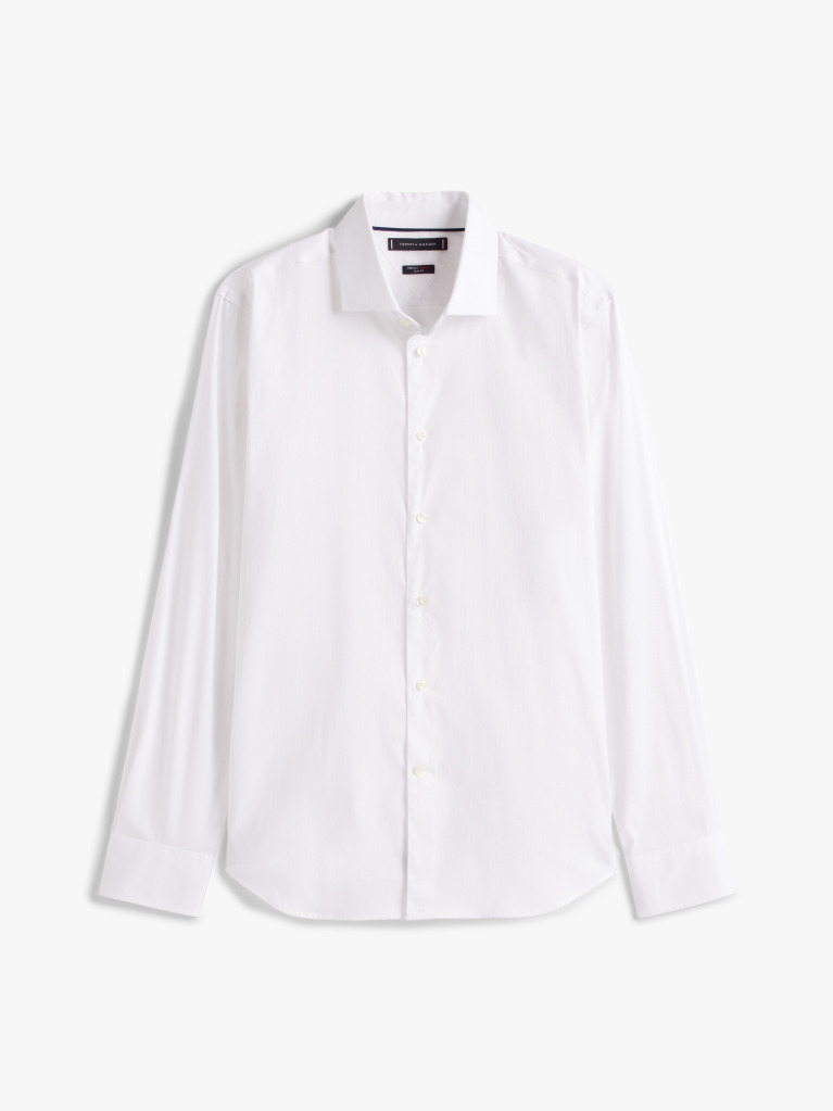 White Smart Casual TH Flex Slim Fit Shirt  Men