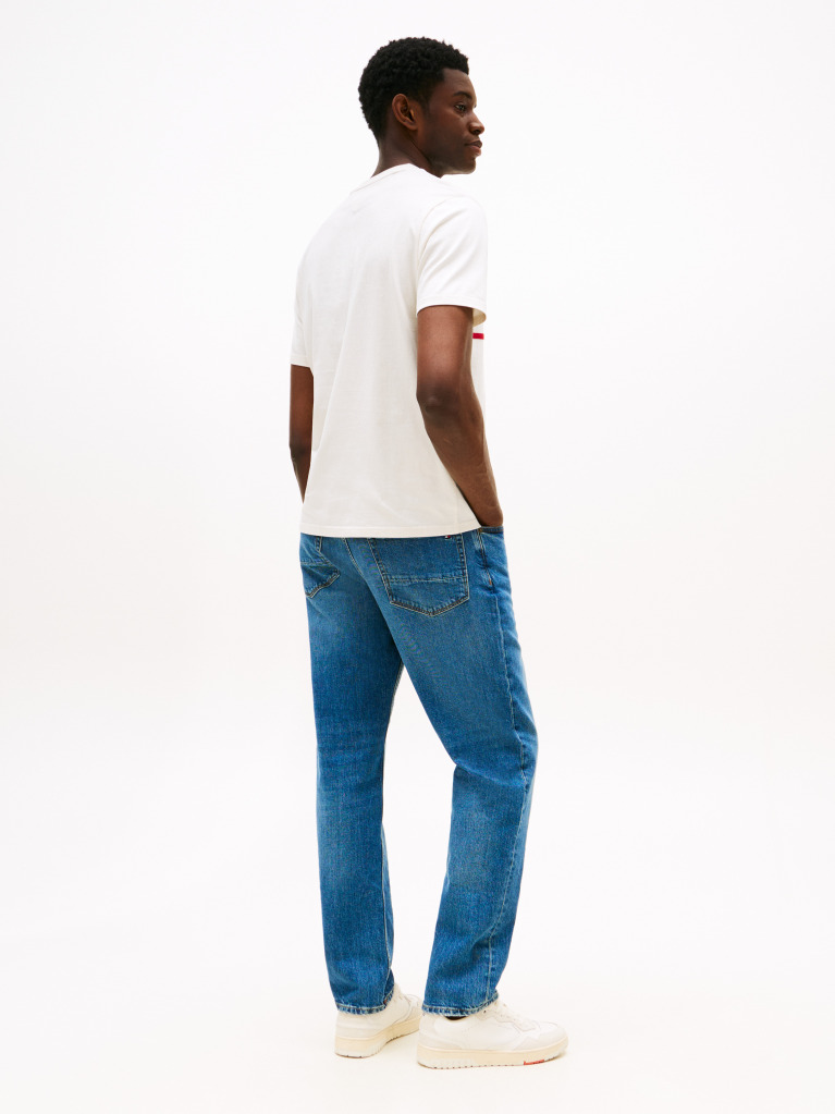 Beige Americana Colourblock Tee  Men