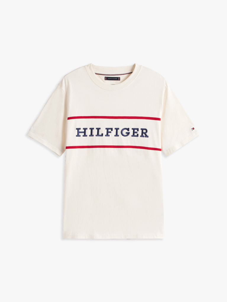 Beige Americana Colourblock Tee  Men