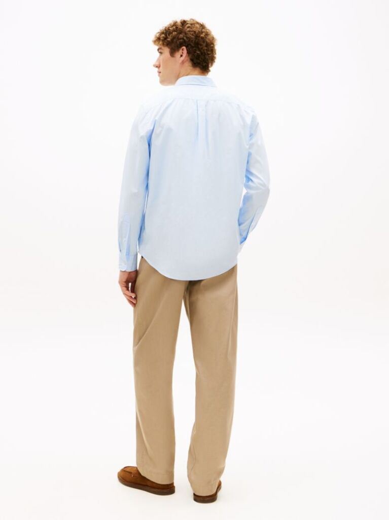 Blue TH Flex Regular Fit Poplin Shirt  Men