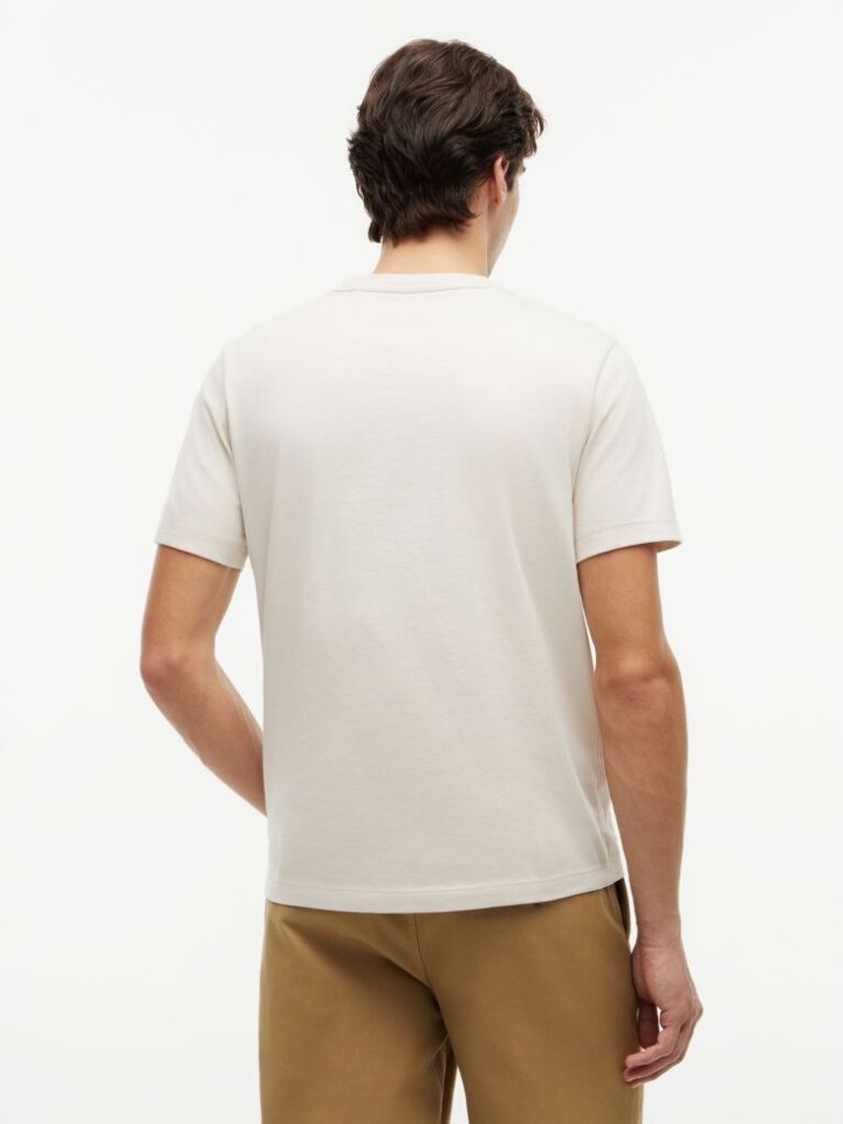 Μπεζ T-Shirt Με Κεντητή Σημαία  Άνδρες