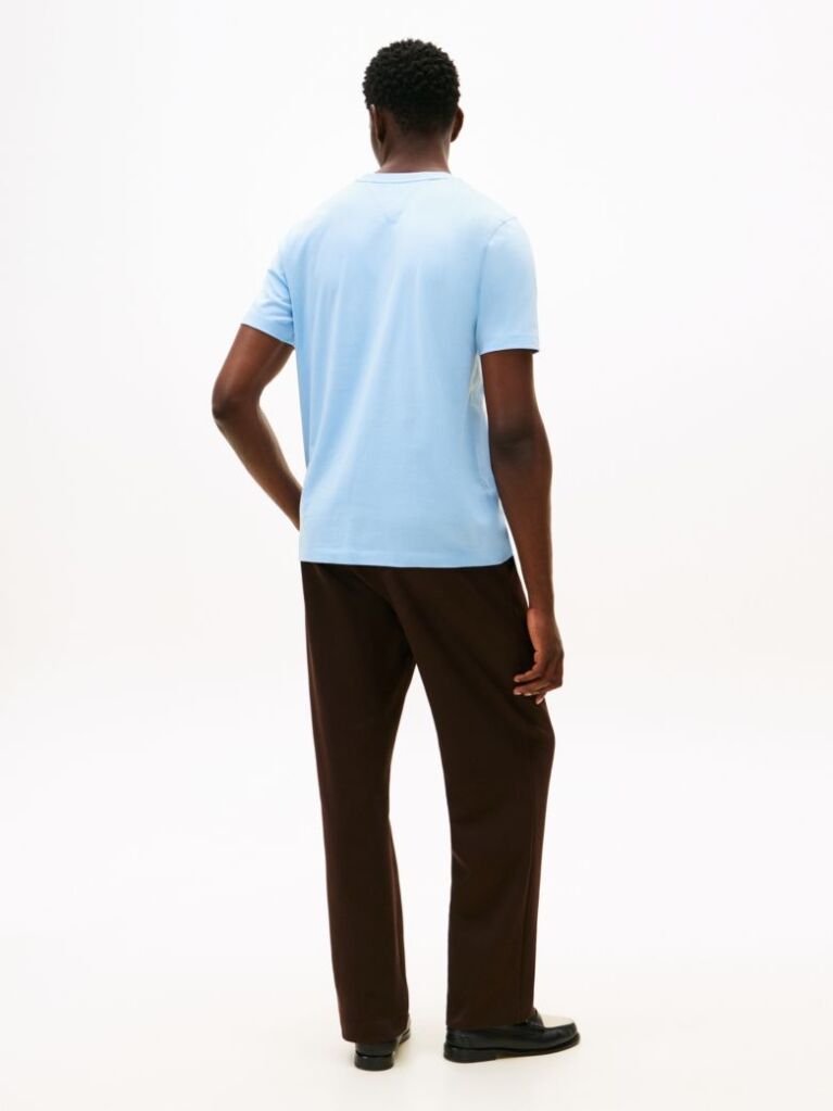 Blue Flag Embroidery T-Shirt  Men