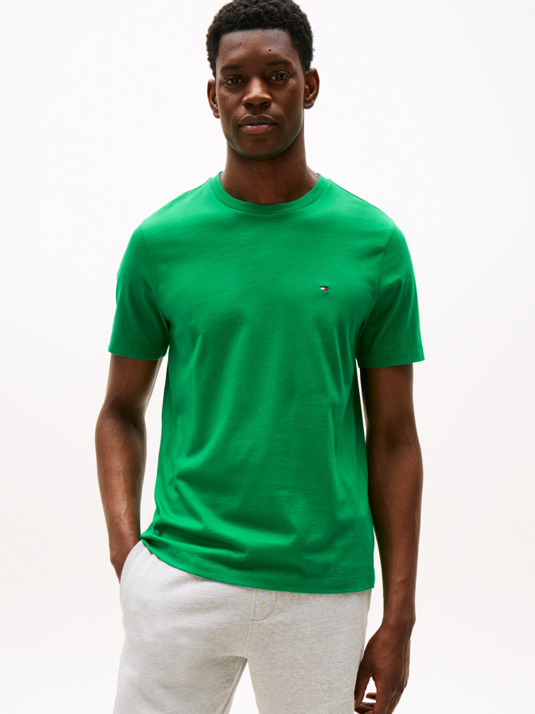 Green Flag Embroidery T-Shirt  Men