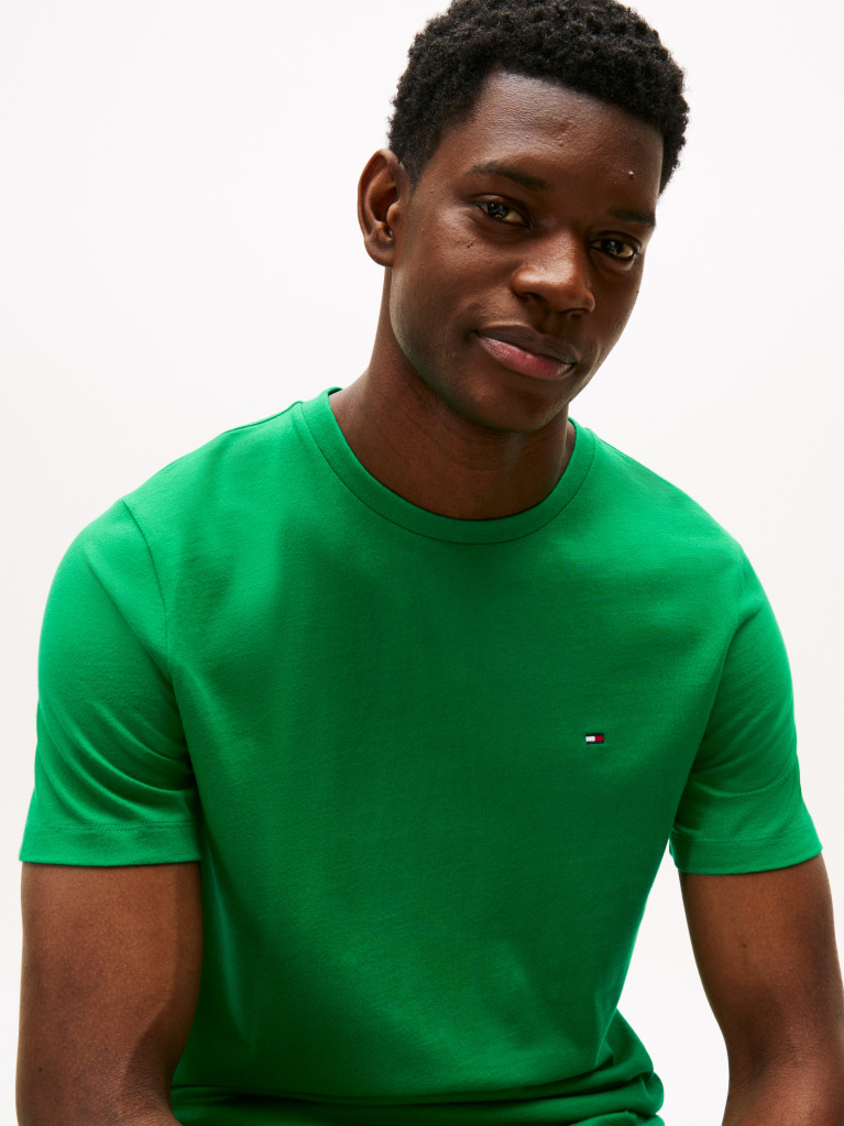 Green Flag Embroidery T-Shirt  Men