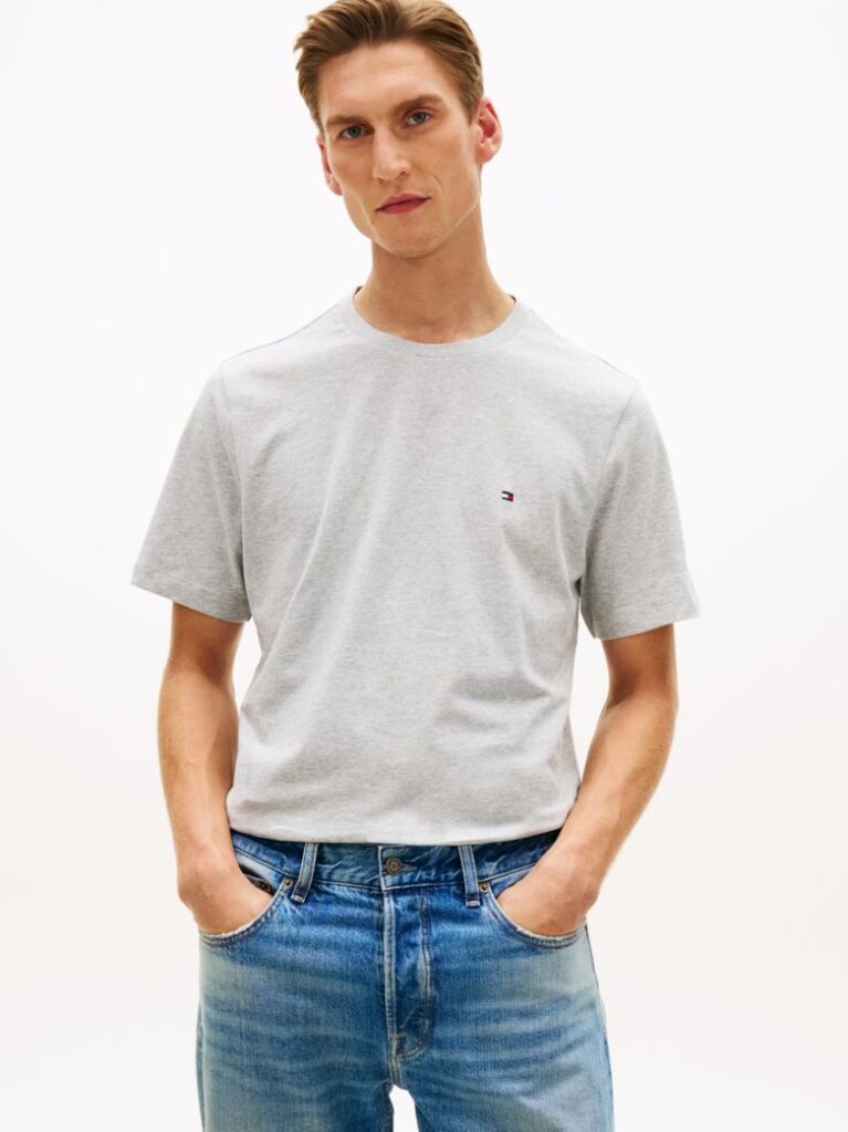 Γκρι T-Shirt Με Κεντητή Σημαία  Άνδρες