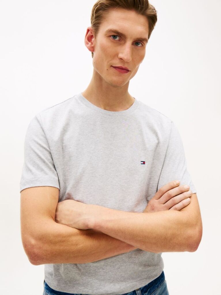 Γκρι T-Shirt Με Κεντητή Σημαία  Άνδρες