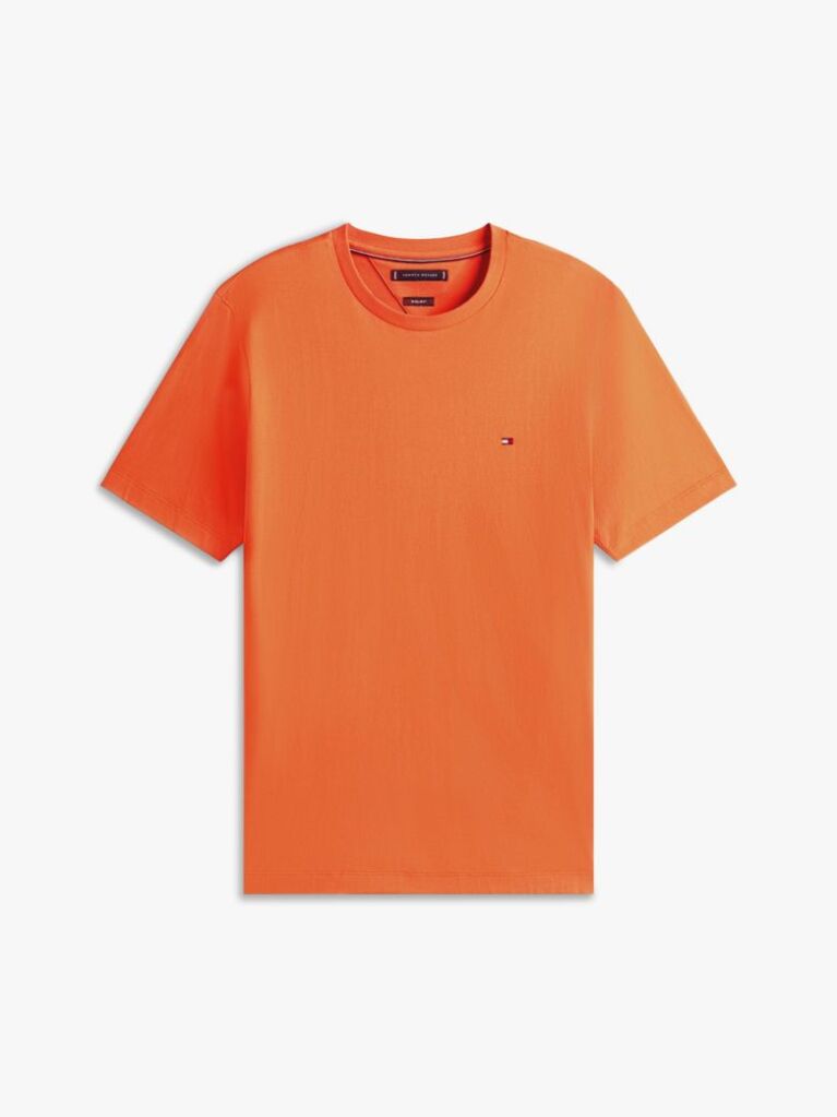 Πορτοκαλί T-Shirt Με Κεντητή Σημαία  Άνδρες