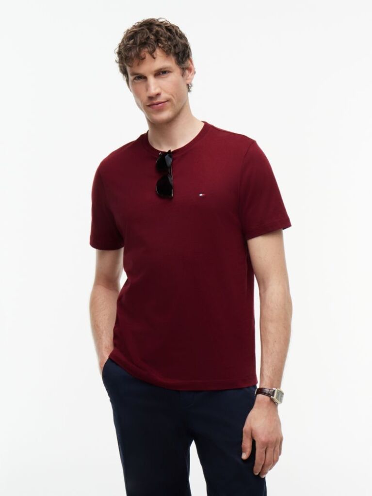 Κόκκινο T-Shirt Με Κεντητή Σημαία  Άνδρες