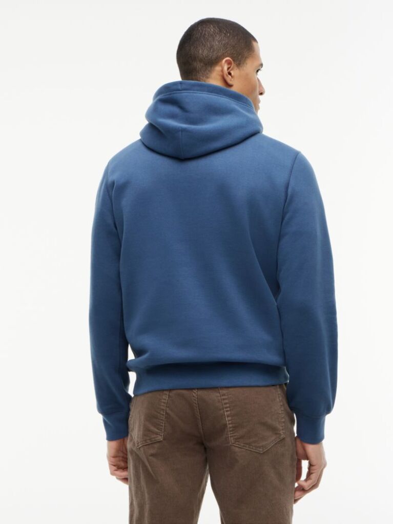 Blue Flag Embroidery Fleece Hoody  Men