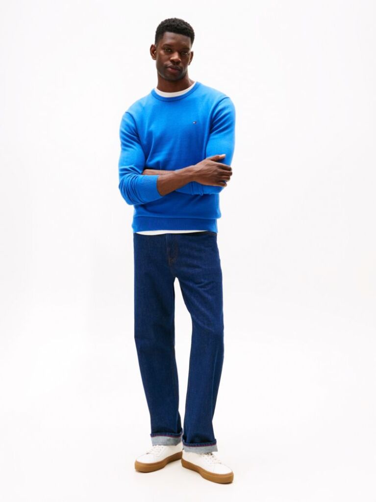 Blue Flag Embroidery Jumper  Men