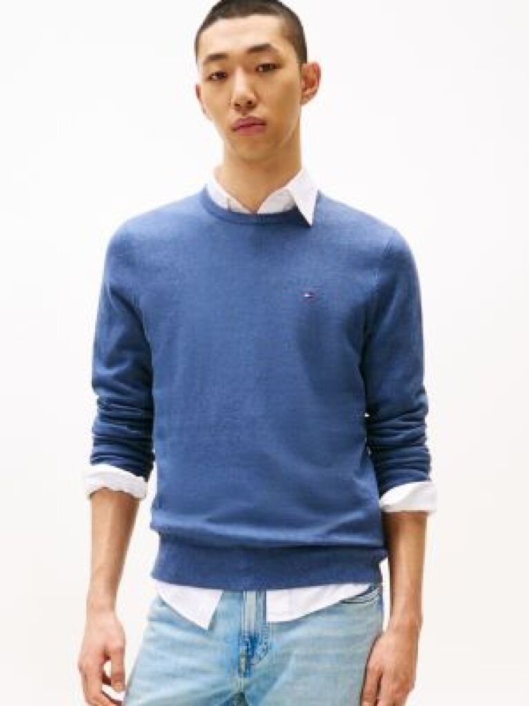 Blue Flag Embroidery Jumper  Men