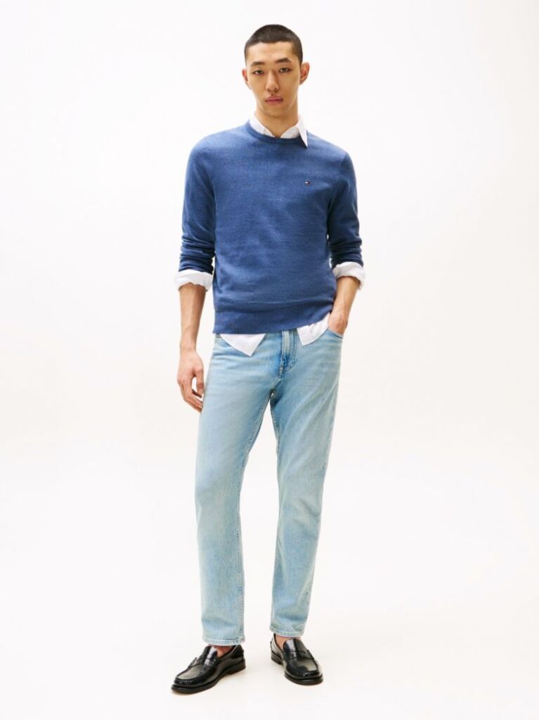 Blue Flag Embroidery Jumper  Men