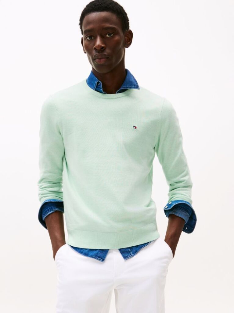 Green Flag Embroidery Jumper  Men