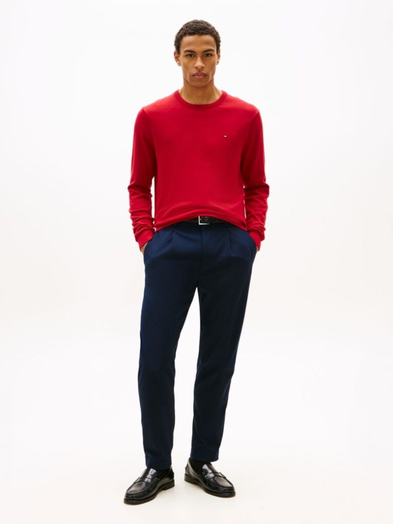 Red Flag Embroidery Jumper  Men