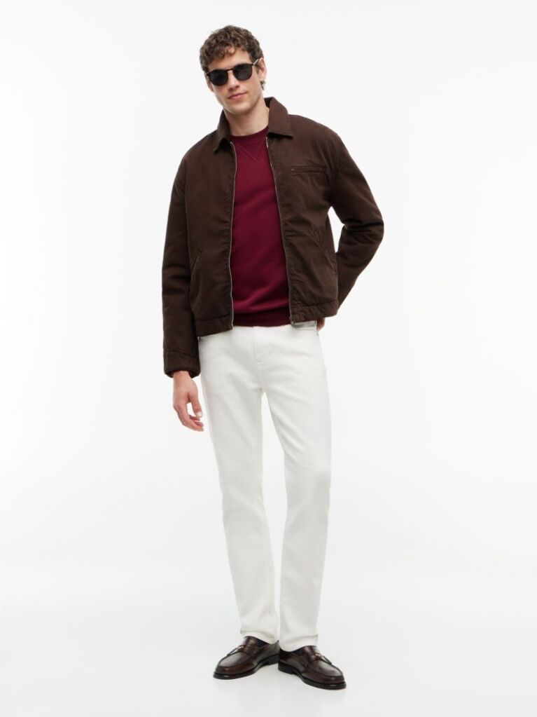 Red Essential Fleece Sweatshirt  Men