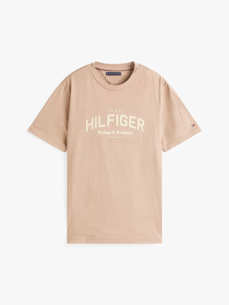 Μπεζ Hilfiger Monotype T-Shirt  Άνδρες