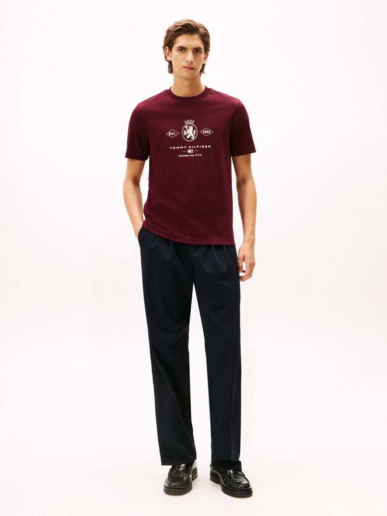Κόκκινο Varsity Interlock T-Shirt Με Σχέδιο  Άνδρες