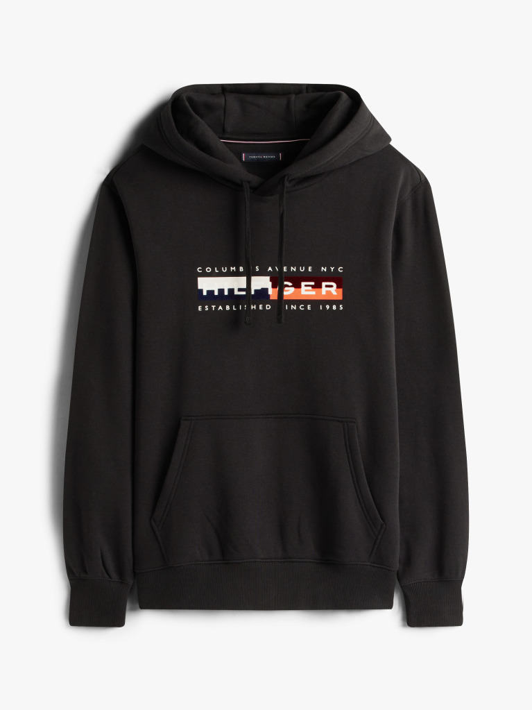 Μαύρο TH Hoodie Με Colour Block Σχέδιο  Άνδρες