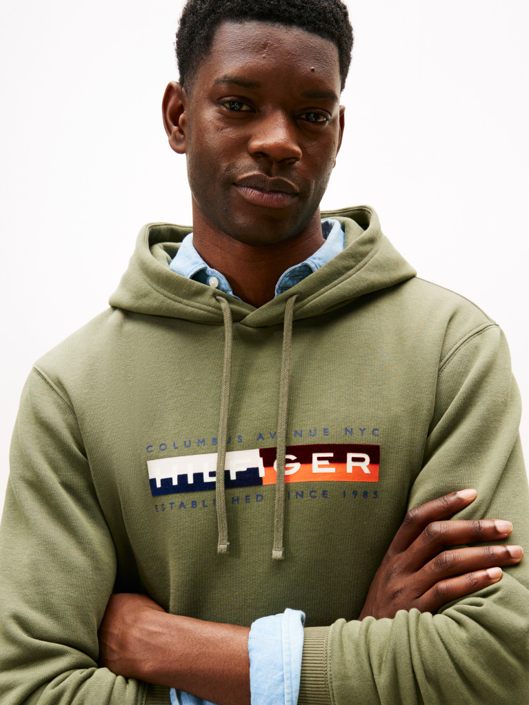 Πράσινο TH Hoodie Με Colour Block Σχέδιο  Άνδρες
