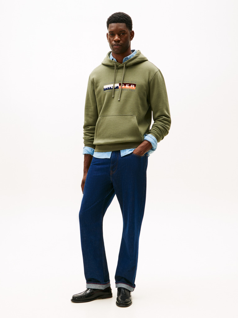Πράσινο TH Hoodie Με Colour Block Σχέδιο  Άνδρες