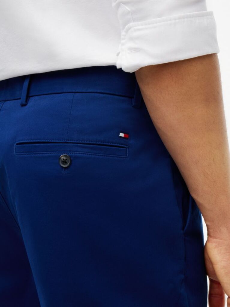 Blue Denton Straight Twill Chinos  Men