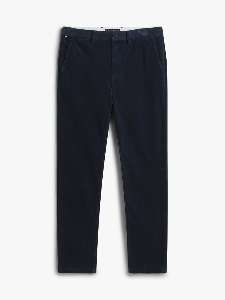 Blue Denton Straight Corduroy Chinos  Men