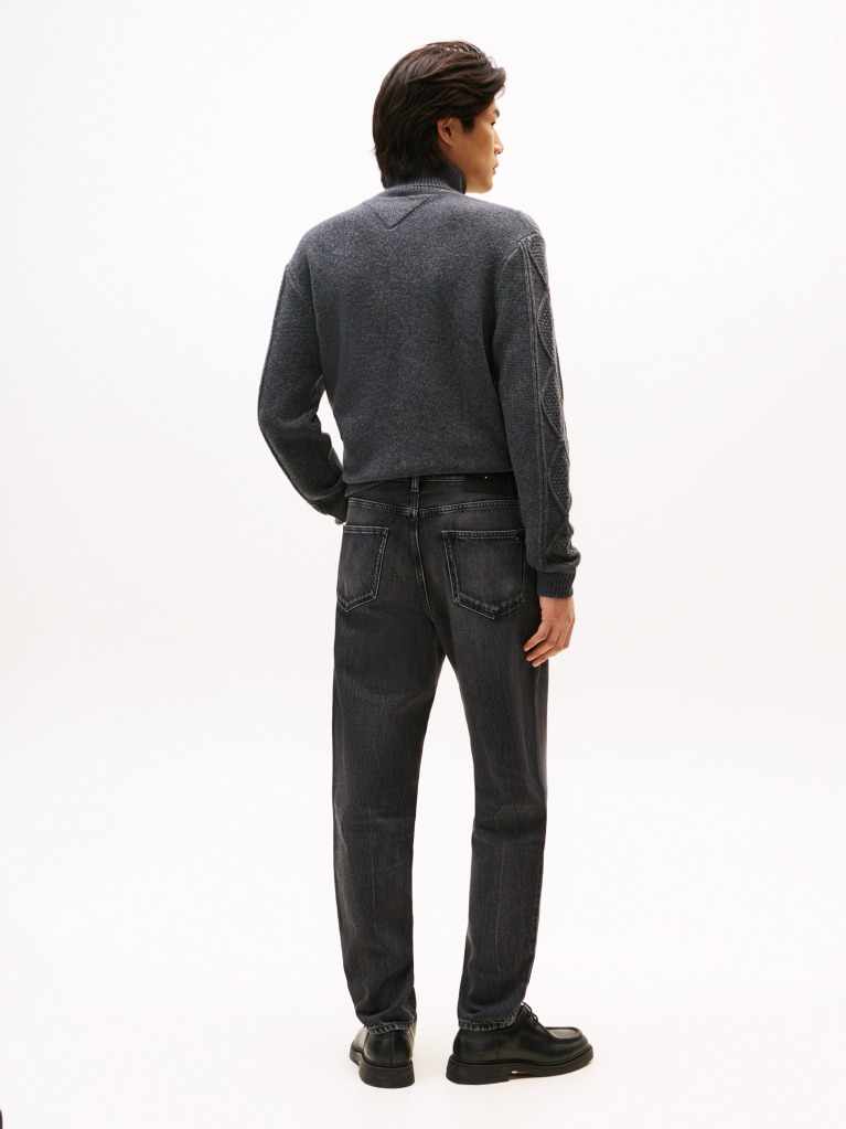 Grey Harlem Regular Tapered Leg Jeans  Men